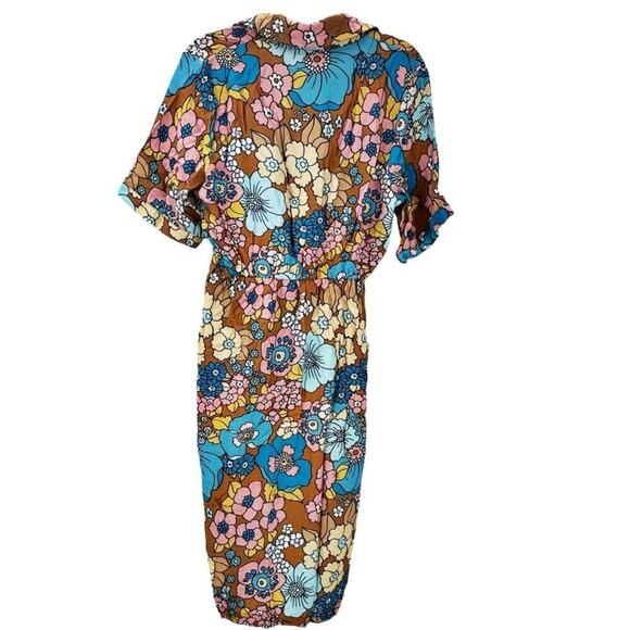 Dodo Bar Or Nancy Midi Shirt Multicolor Floral Printed Multicolor Size Small - Picture 4 of 11